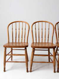 antique spindle back dining chairs set 4