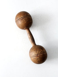 antique wooden hand weight