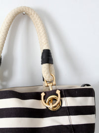 Michael Kors striped canvas tote