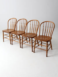 antique spindle back dining chairs set 4