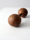 antique wooden hand weight