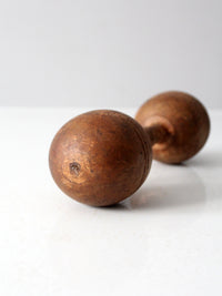 antique wooden hand weight