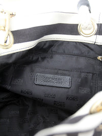 Michael Kors striped canvas tote