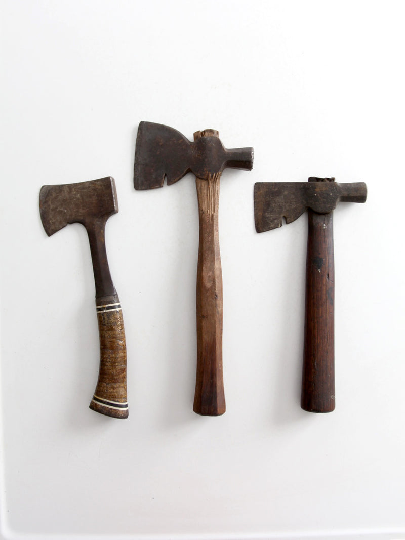 antique primitive hatchet collection