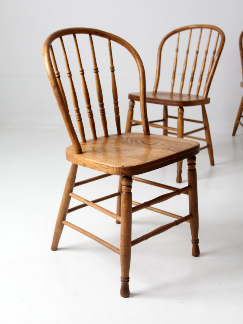 antique spindle back dining chairs set 4