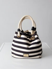 Michael Kors striped canvas tote