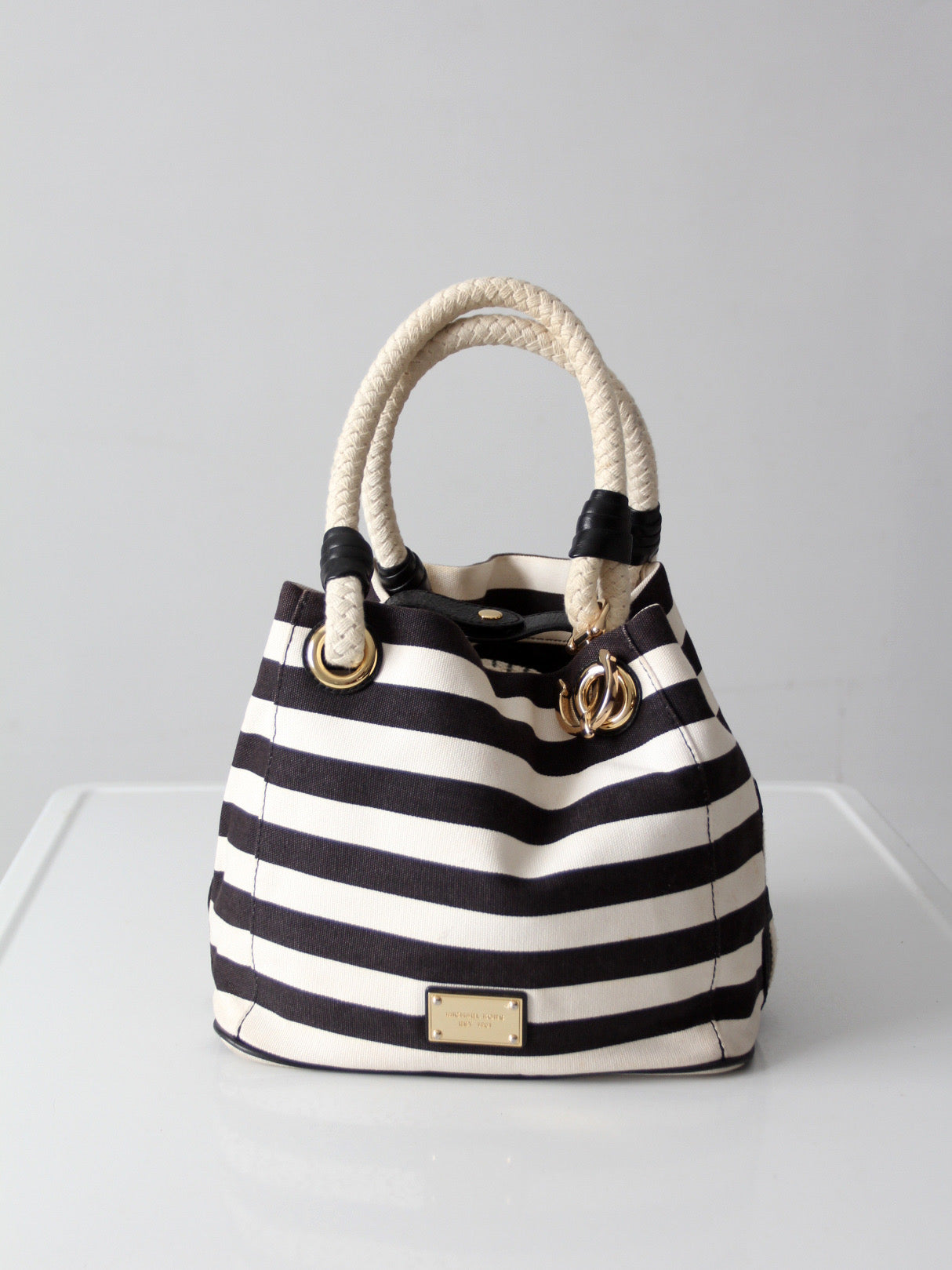 Michael Kors striped canvas tote
