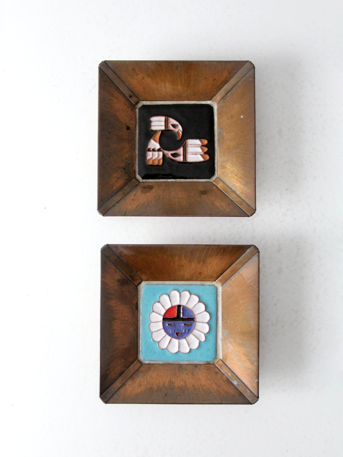 mid-century Desert House Crafts Tile Pair