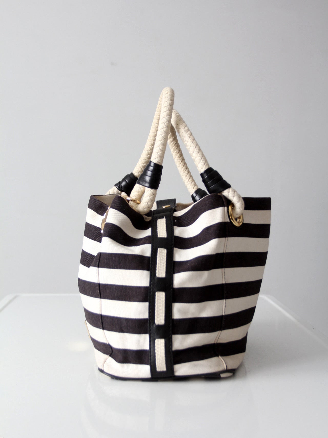 Michael Kors striped canvas tote