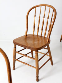 antique spindle back dining chairs set 4