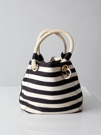 Michael Kors striped canvas tote