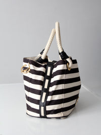 Michael Kors striped canvas tote