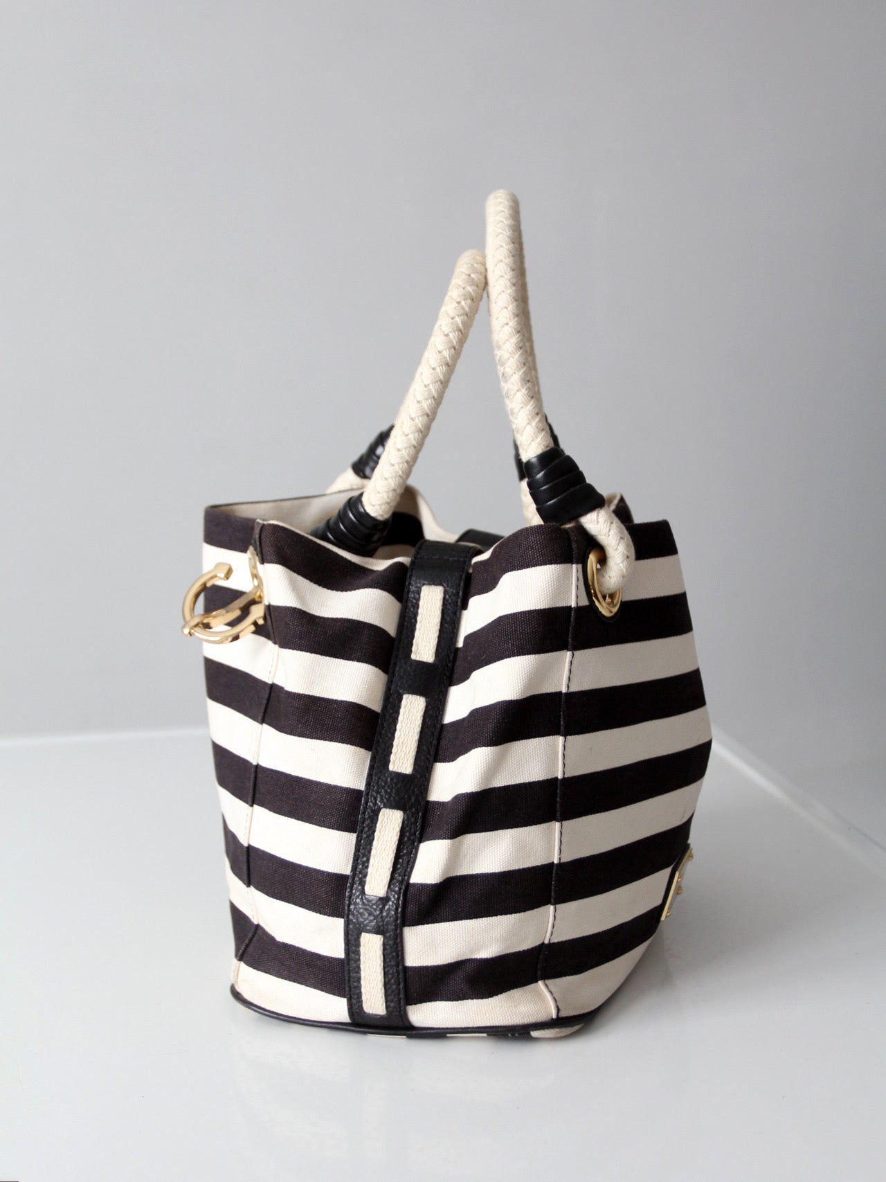Michael Kors striped canvas tote