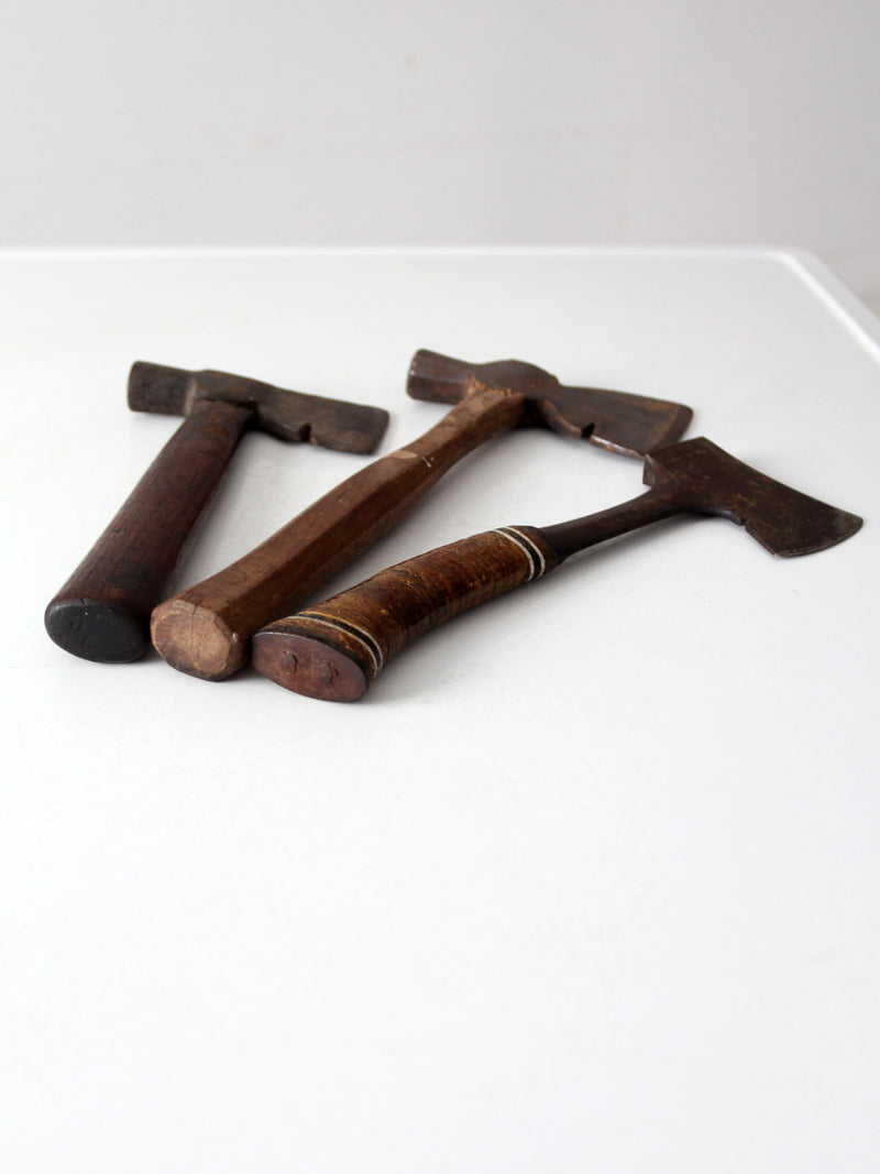 antique primitive hatchet collection
