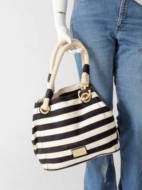 Michael Kors striped canvas tote