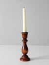 vintage wooden candlestick holder