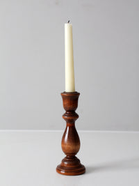 vintage wooden candlestick holder