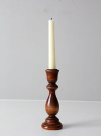 vintage wooden candlestick holder