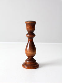 vintage wooden candlestick holder