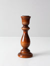 vintage wooden candlestick holder