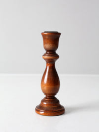 vintage wooden candlestick holder