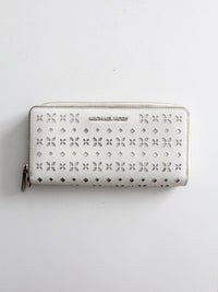 Michael Kors perforated zip around wallet
