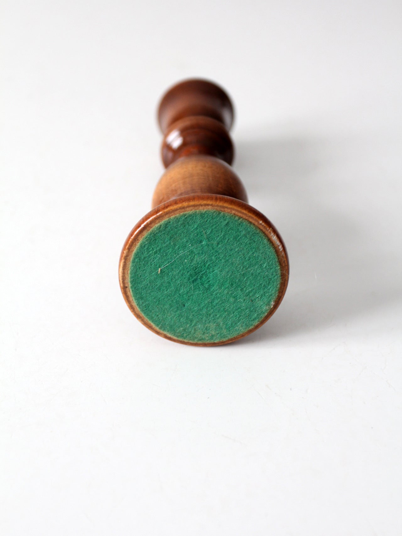 vintage wooden candlestick holder