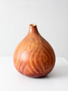 vintage hand-carved gourd art vase