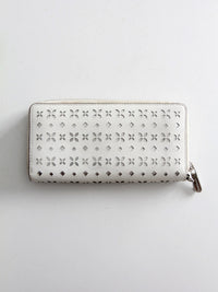 Michael Kors perforated zip around wallet