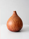 vintage hand-carved gourd art vase