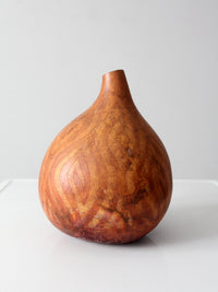vintage hand-carved gourd art vase
