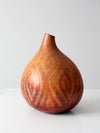 vintage hand-carved gourd art vase