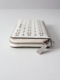 Michael Kors perforated zip around wallet