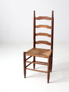 antique ladder back chair with rush seat