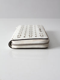 Michael Kors perforated zip around wallet