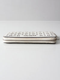 Michael Kors perforated zip around wallet
