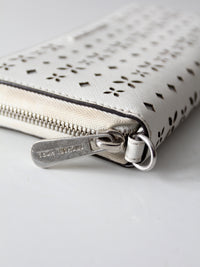 Michael Kors perforated zip around wallet