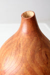 vintage hand-carved gourd art vase