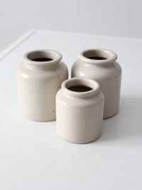 antique stoneware crocks set of 3