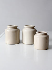 antique stoneware crocks set of 3