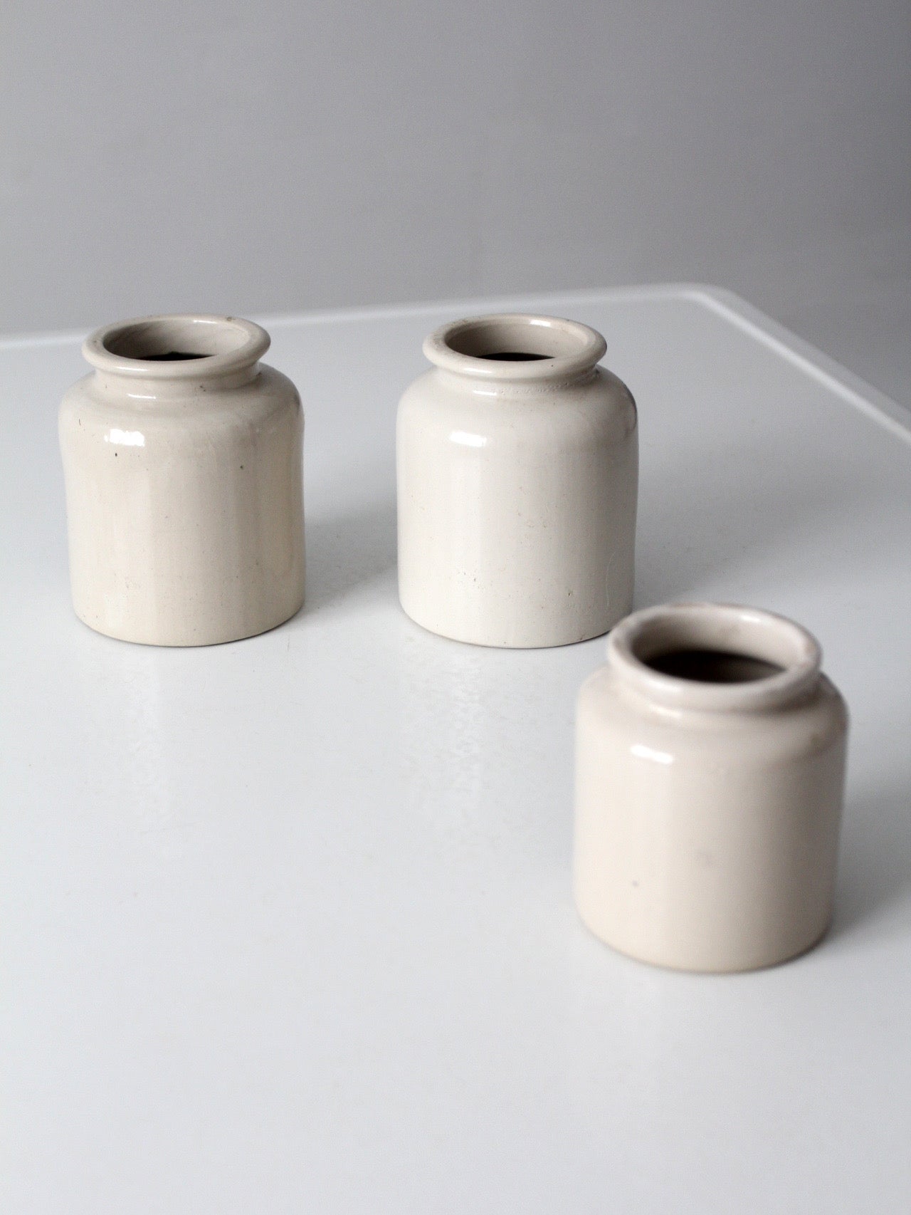 antique stoneware crocks set of 3
