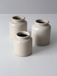 antique stoneware crocks set of 3
