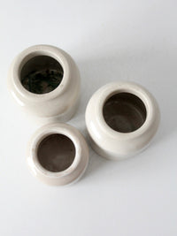 antique stoneware crocks set of 3