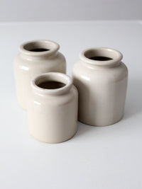 antique stoneware crocks set of 3