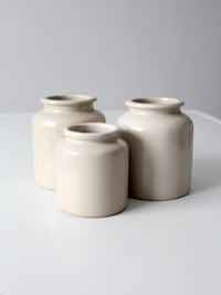 antique stoneware crocks set of 3