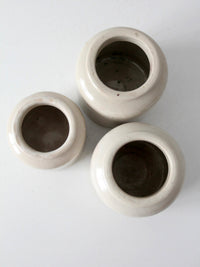 antique stoneware crocks set of 3