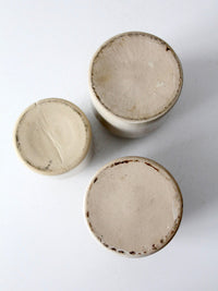 antique stoneware crocks set of 3