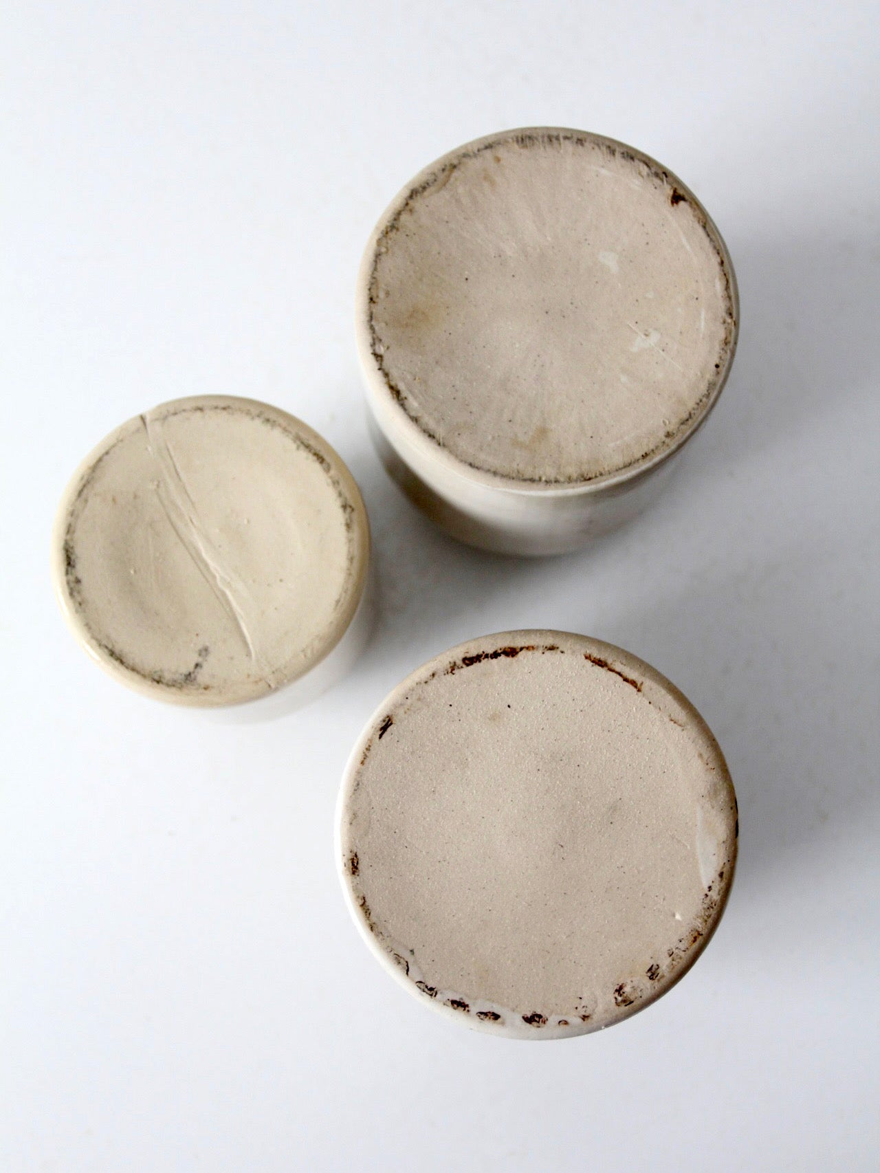 antique stoneware crocks set of 3