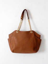 Michael Kors Jet Set Saffiano brown leather tote bag