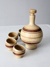 mid-century Pottery Craft Compton decanter set